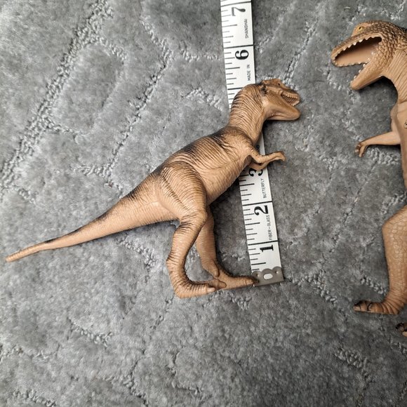 DINOSAURS LOT OF 2 CHINA TYRANNOSAURUS REX DINOSAUR PLASTIC TOY PLAY REALISTIC - Picture 3 of 9